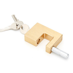 आयताकार पीतल के पैडलॉक क्रोम ने उच्च सुरक्षा विरोधी जंग विरोधी डोर पैडलॉक के साथ तीन पीतल की कुंजियों को लॉक कर दिया - Product Image 4