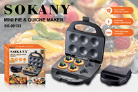 220V NOUVEAU Design Antiadhésif Cupcake Maker 6 Tasses Gâteaux Électrique Tarte Maker Quiche Maker Électrique Gâteau Machine