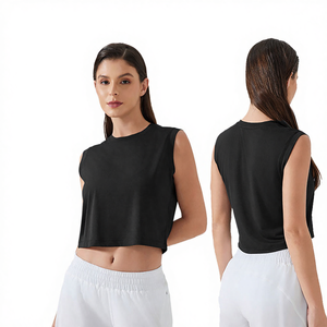 Débardeur de sport d'été décontracté et respirant pour femme, effet rafraîchissant, séchage rapide, sans manches, pour fitness et yoga, style <span class=keywords><strong>Lulu</strong></span> - Product Image 1