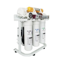Purificateur d'eau par osmose inverse de qualité hôtelière 1000GPD sans réservoir, filtre intégré, structure à double membrane
