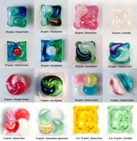 Capsules de lavage écologiques jetables à double couche de 20 à 25 grammes pour vêtements, formule végétale non toxique