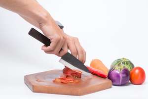 Couteau japonais forgé à la main, ustensile de cuisine japonais 130 manche en bois - Product Image 6