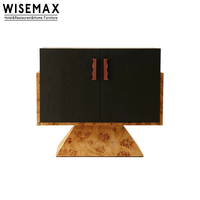 WISEMAX FURNITURE Table de chevet en bois massif avec placage de ronce Table de chevet pour salon Canapés de salon Armoire d'angle carrée avec tiroir