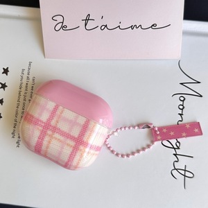 Estrellas a cuadros rosas coreanas para AirPods Funda protectora para New 4 Generation New 3 Generation Cute <span class=keywords><strong>1</strong></span> Pendant 2 Generation Durable - Product Image 3
