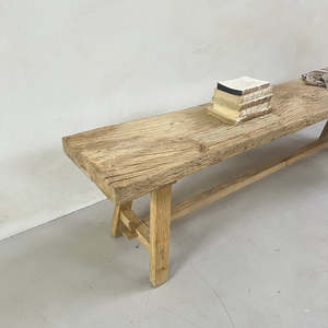 Modern Rustic Solid Wood Indoor <b>Bench</b> Dining Room Living Room Entryway Seating Furniture Natural Hardwood KAMAL ART and CRAFT - Product Image 4