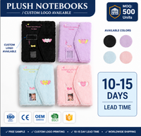 Carnet/Agenda Organisateur Rigide en Fausse Fourrure Pelucheuse Multicolore pour Enfants, Journal Intime 23x19x5cm