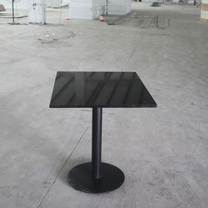 Su misura sala da pranzo mobili in pietra di quarzo Corian tavolo da pranzo nero antigraffio mobili ristorante - Product Image 4