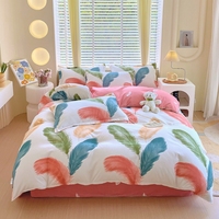 Vente en gros nouvelle fleur Designer reine roi taille housse de couette couette doux imprimé luxe drap de lit ensembles de literie