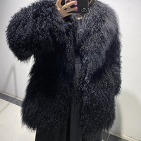 Femmes hiver laine fourrure manteau à la mode chaud laine décontracté mouton réel mongol agneau fourrure veste femmes hiver