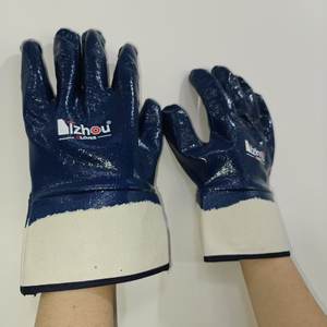 <span class=keywords><strong>2025</strong></span> nuevos guantes de seguridad de nitrilo azul de Venta caliente con guantes de trabajo de Jersey de algodón - Product Image 2