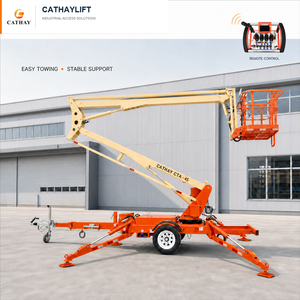 Plateforme élévatrice télescopique remorquable pour travaux en hauteur, vente chaude, 12-24 m, extérieur - Product Image 1