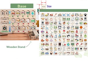 Wooden Calendar Board, Chore Chart Calendar for Kids, Wooden Daily <strong>Task</strong> Board - Product Image 2