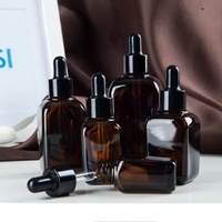 Bouteilles en verre pour huiles essentielles personnalisées avec compte-gouttes 5ml 10ml 15ml 20ml 30ml 50ml 100ml Emballage cosmétique ambré