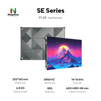 Pantalla LED para Interiores de 800nits de Brillo y 1.25mm de Distancia entre Píxeles, con 5 Años de Garantía, para Tiendas, Mercados, Estudios y Salas