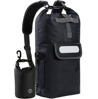 Sac à dos étanche personnalisé en usine 20L 30L 40L avec fermeture éclair, doublure en polyester, imperméable et flottant pour kayak