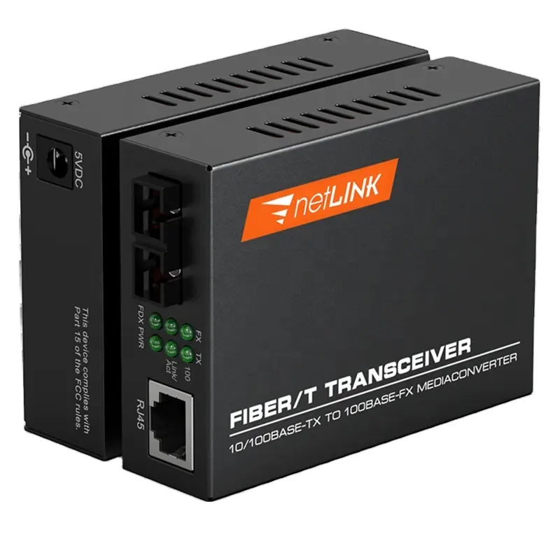 Orijinal Netlink HTB-1100 Fiber optik medya dönüştürücü 100M çift fiber çok modlu telekomünikasyon sınıf