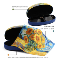 Étui rigide en microfibre à motif personnalisé, étui de protection durable pour lunettes de soleil, étui en fer pour hommes et femmes, boîte cadeau