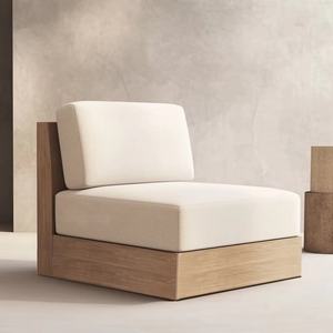 Ensemble de mobilier d'extérieur moderne en teck, résistant à l'eau, pour patio, cour, jardin, table à manger modulable, mobilier de loisirs pour villa et jardin - Product Image 3