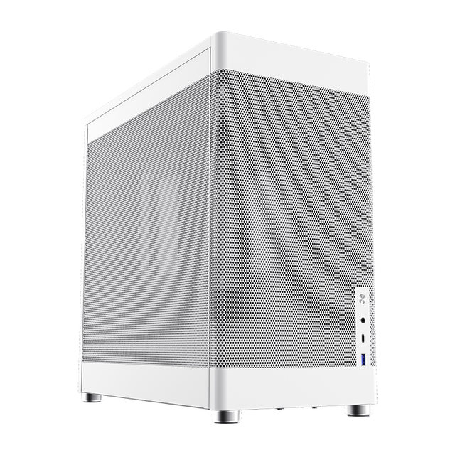 GAMEMAX MeshBox PRO WT Gaming PC Case Vertical Airflow Channel Full Tower ATX Mesh Front Side Panel with Fan ATX PSU