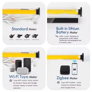Solid Color Zebra <strong>Blinds</strong> Villa <strong>Area</strong> Adjustable Light Blackout Curtains with Built-<strong>in</strong> Motor Can Connect to Mobile Phone - Product Image 4