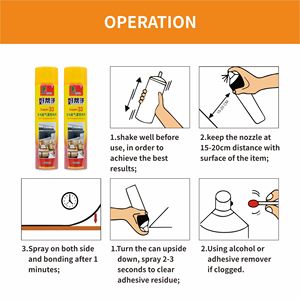 Adhesivo en Aerosol <span class=keywords><strong>para</strong></span> Esponja, <span class=keywords><strong>Espuma</strong></span>, <span class=keywords><strong>Muebles</strong></span>, Tapicería, Cojines, Manualidades y Uso Doméstico, Fuerte Fijación, Secado Rápido - Product Image 5