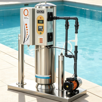 Machine de traitement de l'eau à l'ozone industrielle en acier inoxydable JUANPOOL AUO-M pour la purification des piscines, générateur d'ozone 10g