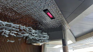 1200W Metal Carbon Crystal Electric Infrared Heater Wall-Mounted <b>Remote</b> <b>Control</b> Waterproof for Winter Indoor Household/Outdoor - Product Image 5