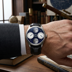 Montre mécanique automatique unique 9015 à phases de lune errantes, logo personnalisé, sous-cadran double ciel étoilé lumineux - Product Image 2