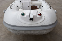 Bateau à rames en fibre de verre certifié CE, coque rigide de 2,7 mètres, Hypalon/PVC, bateau de pêche gonflable, RIB270 de 8,8 pieds avec moteur
