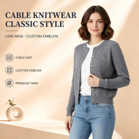 Nouvelle Collection Printemps : Cardigan en Tricot Jacquard Crocheté pour Femme – Idéal pour les Week-ends