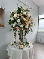 Centre de table de mariage, arrangement floral de roses, de callas et d'hortensias, boule de fleurs artificielles pour la décoration de mariage
