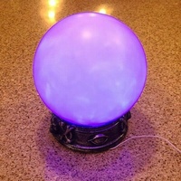 Boule de cristal magique lumineuse de 7,87 pouces, décoration de table d'Halloween, multicolore, produisant du son, accessoires de fête pour mur