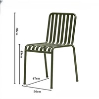 Fauteuil d'extérieur moderne en métal, imperméable et durable, chaise de salle à manger robuste pour la maison, le jardin, le café, le restaurant commercial