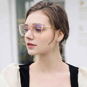 Monturas de gafas Cat Eye 87015 TR90 con protección contra la luz azul para mujer, ancho medio, lentes AC - Product Image 5