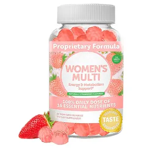 Gomas multivitamínicas premium para mulheres, sabor morango, frutas e legumes de alta qualidade, gomas multivitamínicas