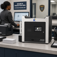 Printer Kartu Grafir Laser Kompak 300pcs Output Chip Encoding CLI Kartu PC Personalisasi Penuh untuk Penerbitan Kartu ID yang Aman