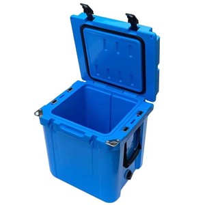 Glacière isotherme portable 33qt en PE rotomoulé, bleue, étanche, avec logo personnalisé pour le camping, la pêche, les voyages et les activités de plein air - Product Image 2