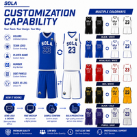 Ensemble de maillots de basket-ball réversibles personnalisés par sublimation, séchage rapide, respirant, uniforme d'équipe à 2 côtés, kit OEM ODM pour adultes, jeunes et enfants