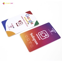 Carte NFC personnalisée YTS à prix d'usine pour partage sur les réseaux sociaux, TikTok, Google Play et Google Review