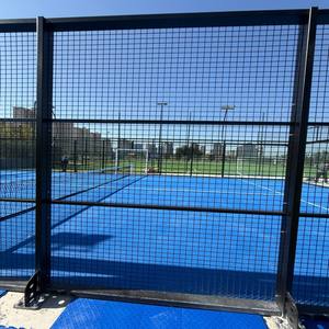 Alta qualità Lida esterno Padel corte telaio in acciaio verniciato a polvere finitura personalizzabile tappeto erboso e vetro temperato altezza sicuro - Product Image 2