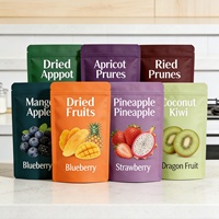 Op maat gemaakte bedrukte, recyclebare, monomateriaal verpakkingen voor gedroogd fruit, hersluitbare staande pouch met ritssluiting voor voedingsmerken