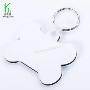 Wholesale High Quality keyfob Blank Heart Shaped Diy Printing Sublimation Mdf Wood Keychains For Decoration