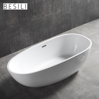 Baignoire autoportante en acrylique de luxe BESILl 1300 mm pour adultes