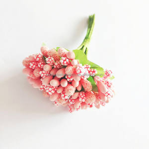 Suministros de material de tienda de flores <span class=keywords><strong>estambre</strong></span> de flores artificiales <span class=keywords><strong>estambre</strong></span> de bayas para ramo de flores y fabricación de coronas de Navidad - Product Image 3