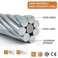 Kabel Kawat Baja Berlapis Aluminium Anti-Korosi Merek Wolf ACSR-Rabbit untuk Tegangan Tinggi -40 ℃ ~100 ℃