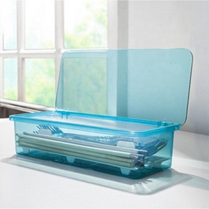 Pratico Contenitore per Posate con Drenaggio e Protezione dalla Polvere, Scatola per Bacchette in Plastica per <span class=keywords><strong>Cucina</strong></span> - Product Image 5