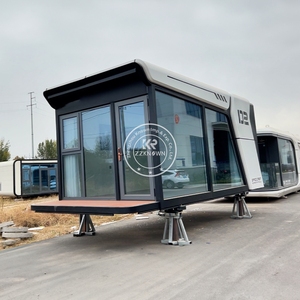 2025 Luxury Prefab Steel Capsule Camping Container House with Whole Set <b>Kitchen</b> Cabinet Waterproof & Shop Use - Product Image 3
