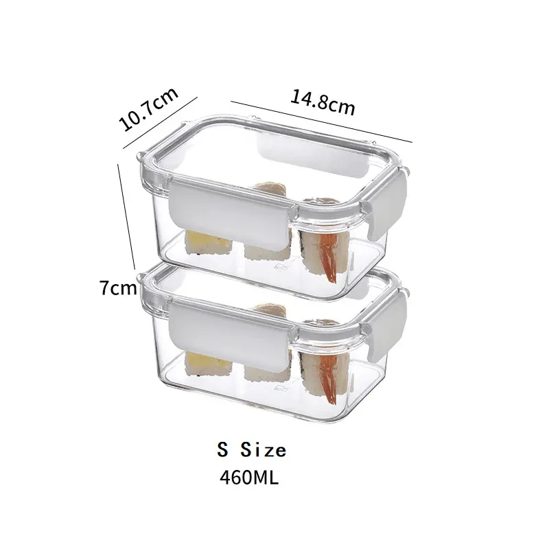 Glasmahlzeit-Vorbereitung behälter mit Schnapp verschluss deckel Glas-Lebensmittel lager behälter Glas-Aufbewahrung sbox