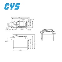 Servomoteur numérique industriel HV à couple élevé 110KG, engrenages tout acier, haute vitesse, étanche, boîtier métallique, pièces pour avion RC CYS