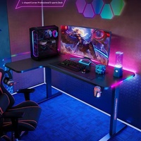 Bureau de jeu E-Sports RGB en L Source Factory avec plateau épaissi - Version Streamer pour le commerce international transfrontalier